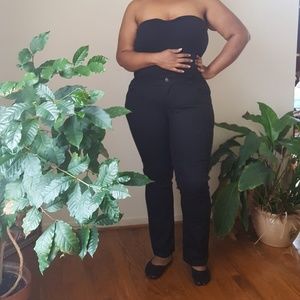 Plus size boot cut black jeans